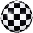 Foil Balloon Racing Checkered Pattern 18 Inch