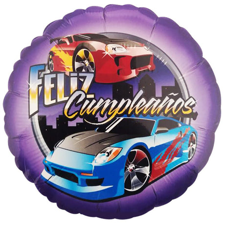 Foil Balloon Racing Feliz Cumpleanos