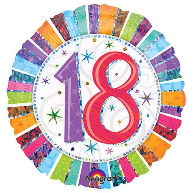 18 Inch Radiant Birthday 18 Foil Balloon