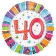 Foil Balloon 40th Birthday Radiant