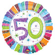 Foil Balloon 18 Inch Radiant Birthday 50