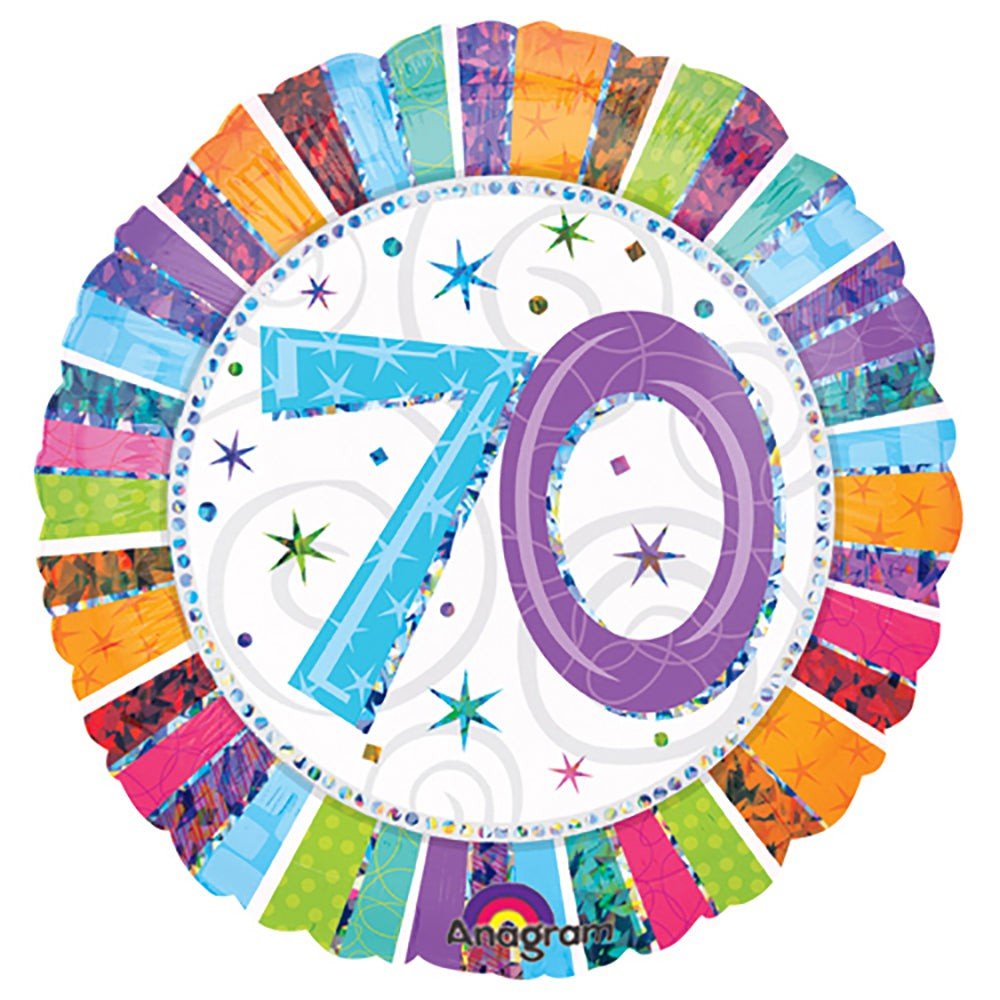 18 Inch Radiant Birthday 70 Foil Balloon