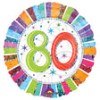 18 Inch Radiant Birthday 80 Foil Balloon