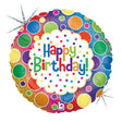 Foil Balloon 18 Inch Rainbow Dots Birthday