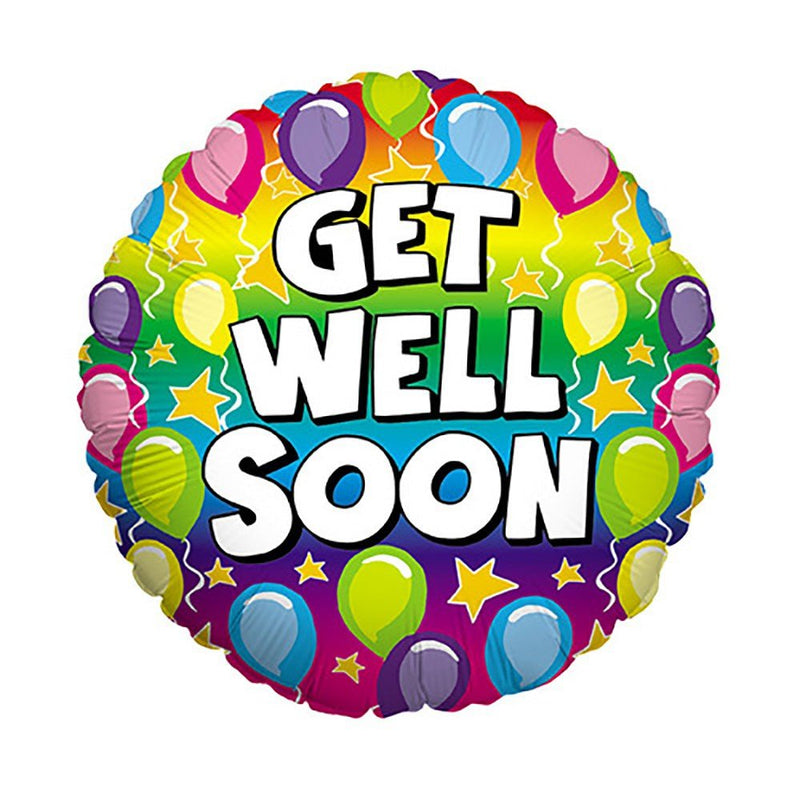 Foil Balloon Rainbow Get Well 18 Inch