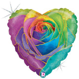 Foil Balloon Rainbow Rose