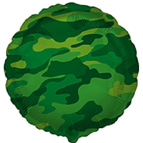 Foil Balloon Military Camo 18 Inch Round