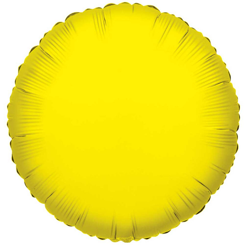 Yellow Foil Balloon 18 Inch Round