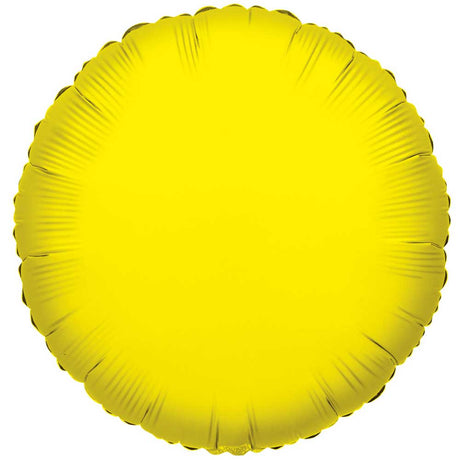 Yellow Foil Balloon 18 Inch Round