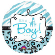 Foil Balloon Safari Baby Boy 18 Inch