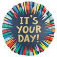 Birthday Foil Balloon 18 Inch Satin Birthday Blast