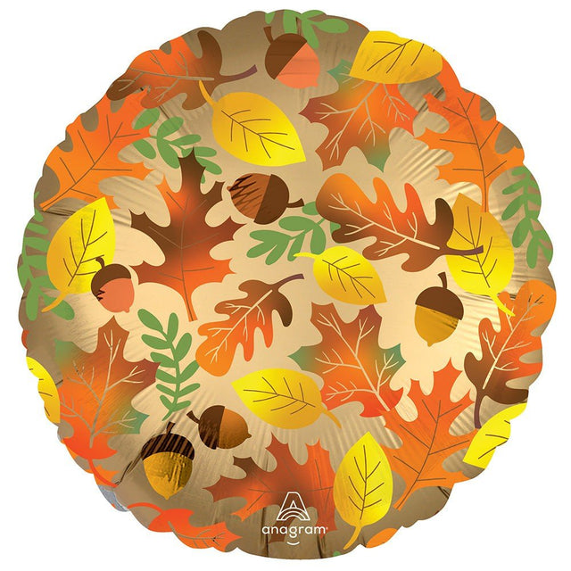 Foil Balloon Satin Fall Leaves