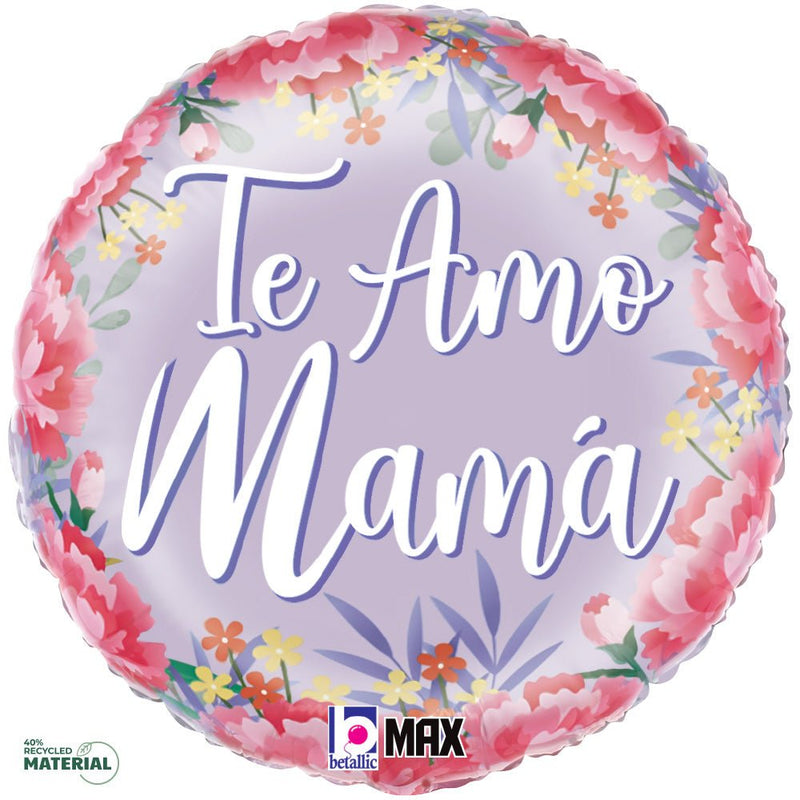 Foil Balloon Satin Floral Te Amo Mama