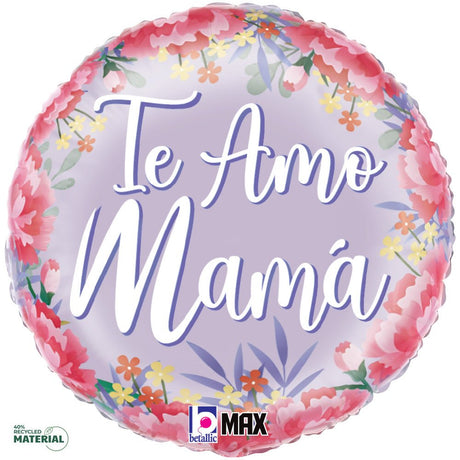 Foil Balloon Satin Floral Te Amo Mama