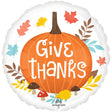 Thanksgiving Foil Balloon 18 Inch Satin Give Thanks