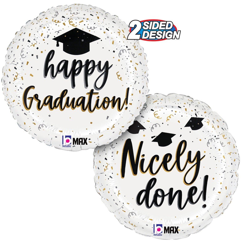 Graduation Confetti Foil Balloon 18 Inch
