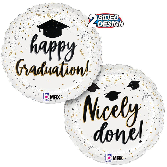 Graduation Confetti Foil Balloon 18 Inch