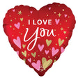 Foil Balloon 18 Inch Satin I Love You Heartfelt Elegance