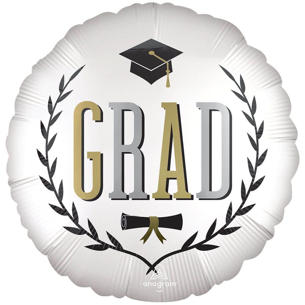 Graduation Foil Balloon 18 Inch Caps Off