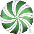 Foil Balloon 18 Inch Satin Infused Emerald Candy Swirls