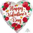 Valentine's Day Roses Foil Balloon