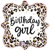 Foil Balloon Girls Satin Leopard Birthday