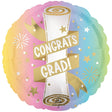 Graduation Foil Balloon 18 Inch Satin Pastel
