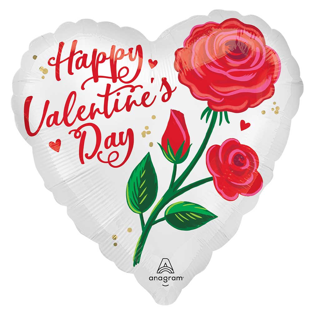 Foil Balloon Valentine Rose Radiance