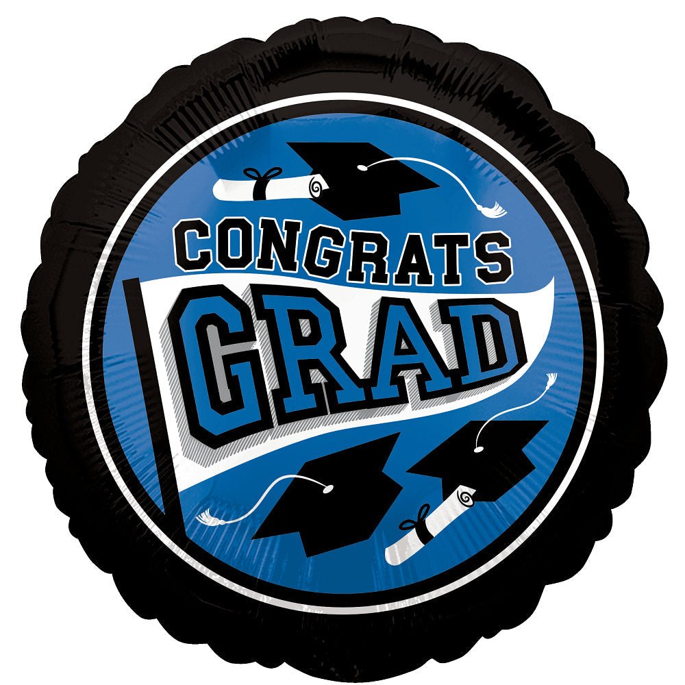 Blue Graduation Foil Balloon
