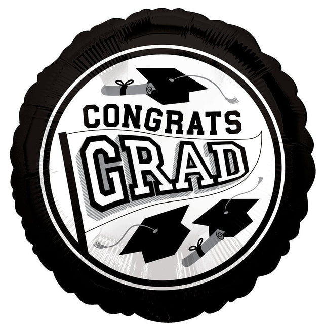 Graduation Foil Balloon White 18 Inch