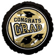 Graduation Foil Balloon White Gold