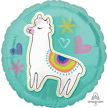 Foil Balloon Selfie Celebration Llama 18 Inch