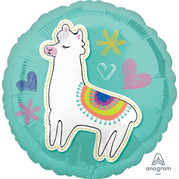 Foil Balloon Selfie Celebration Llama 18 Inch