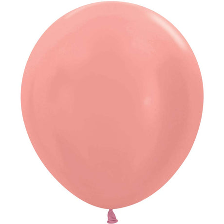 Latex Balloons 18 Inch Metallic Rose Gold
