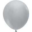 18 Inch Metallic Silver Latex Balloons
