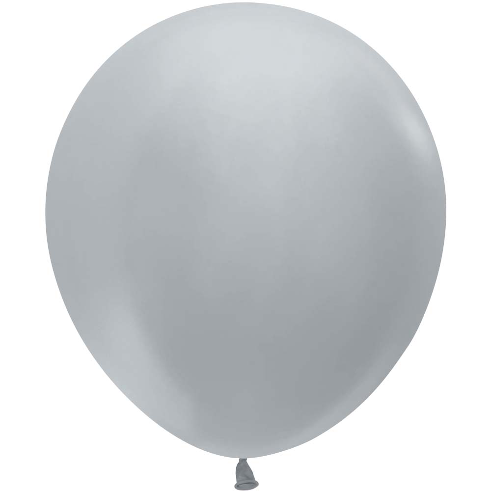 18 Inch Metallic Silver Latex Balloons
