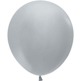 18 Inch Metallic Silver Latex Balloons