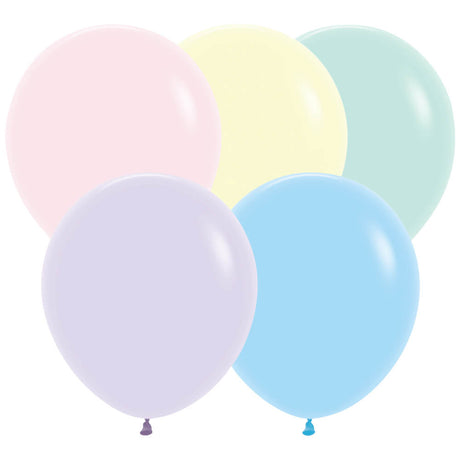 Latex Balloons 18 Inch Pastel Matte Assortment