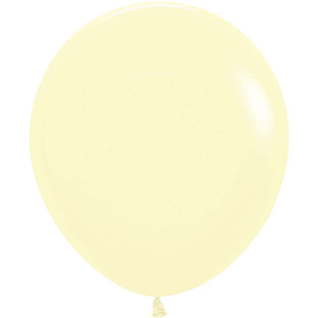 Latex Balloons 18 Inch Pastel Matte Yellow