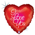 Foil Balloon Girls Love Heart 18 Inch