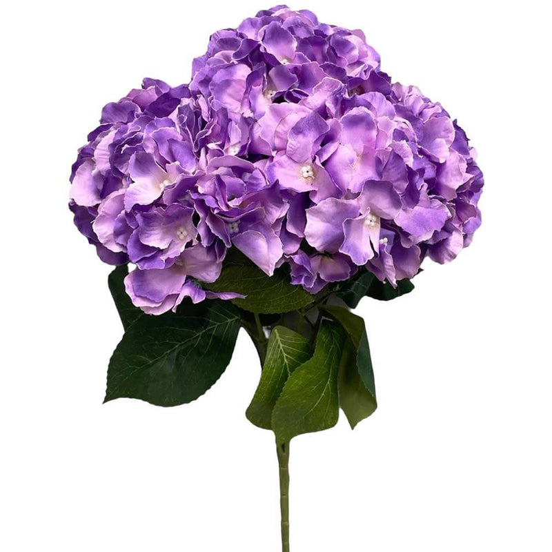Hydrangea Bush Purple Silk Flowers