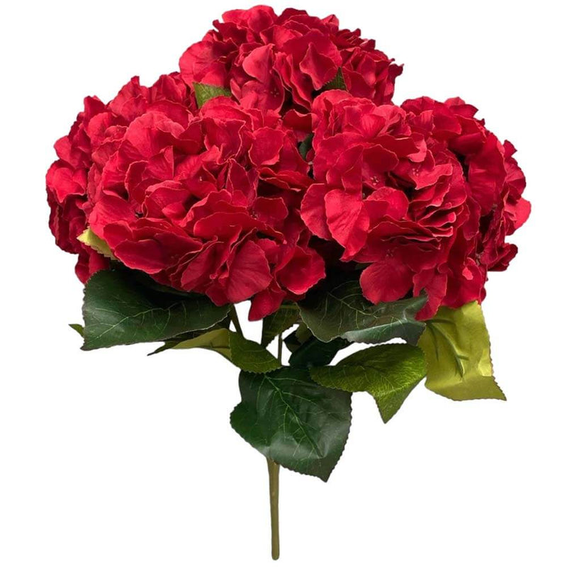 Silk Hydrangea Bush Red