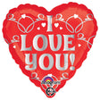 18 Inch Silver Love Foil Balloon