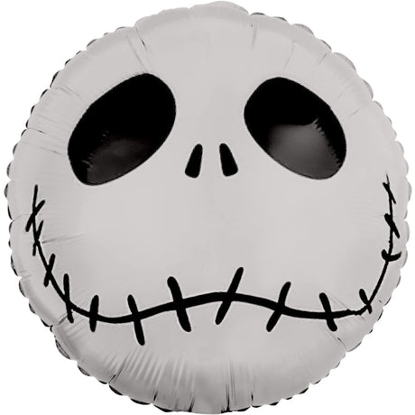 Halloween Skeleton Face Foil Balloon
