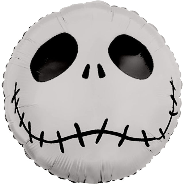 Halloween Skeleton Face Foil Balloon