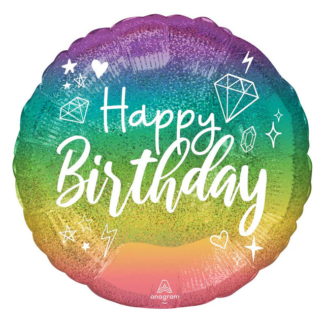 Birthday Foil Balloon 18 Inch Sparkle