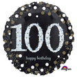 Foil Balloon Sparkling Birthday 100