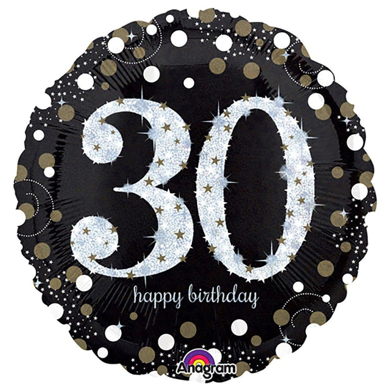Foil Balloon 18 Inch Sparkling Birthday 30