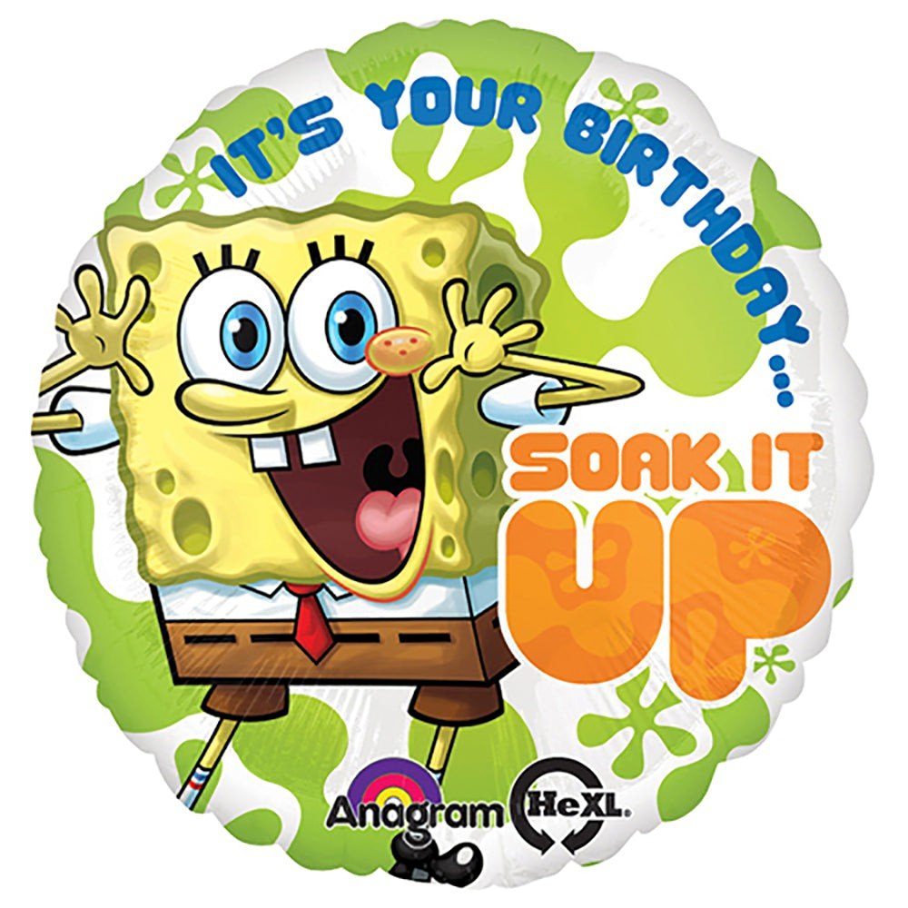 SpongeBob Birthday Foil Balloon 18 Inch