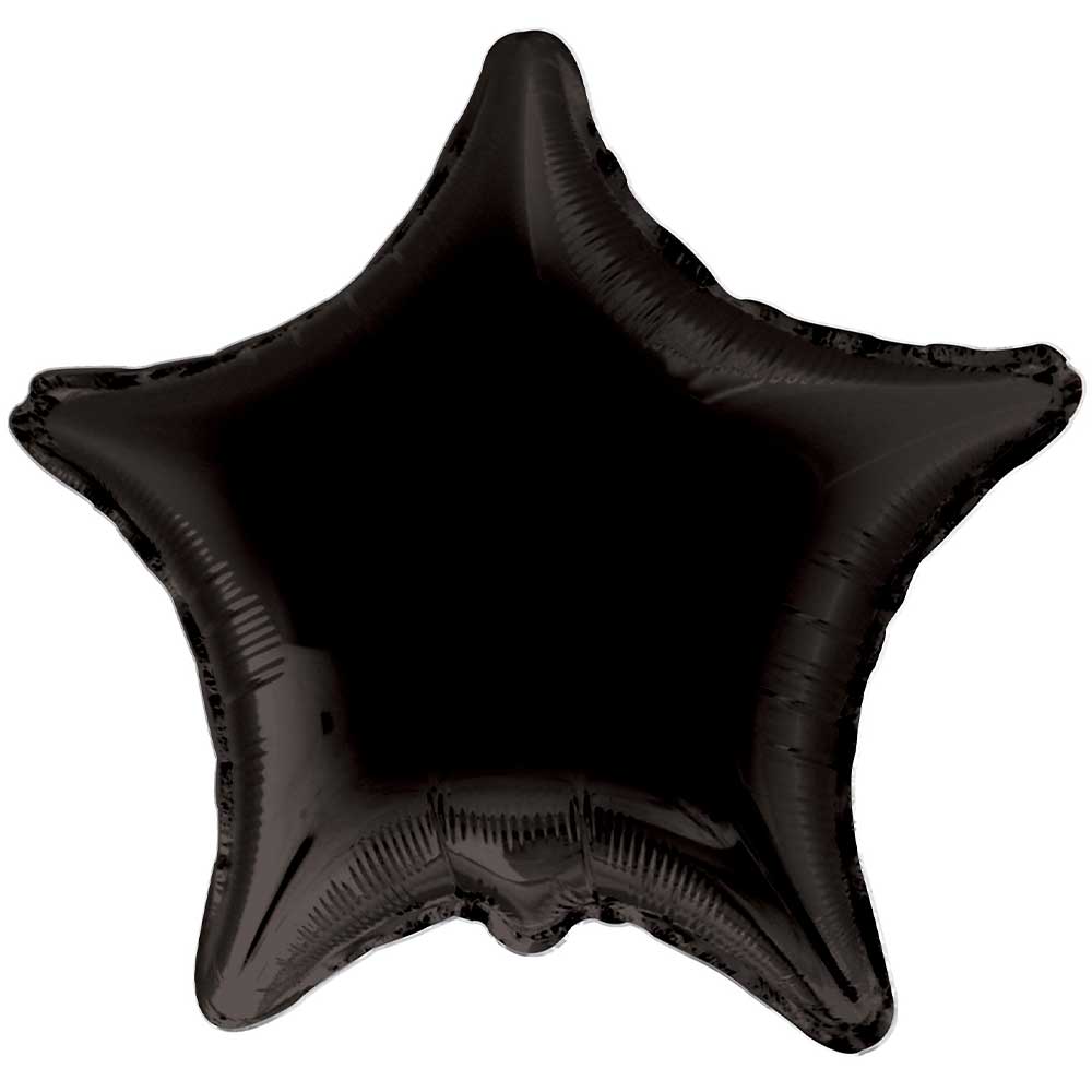 Foil Star Balloon Black 18 Inch